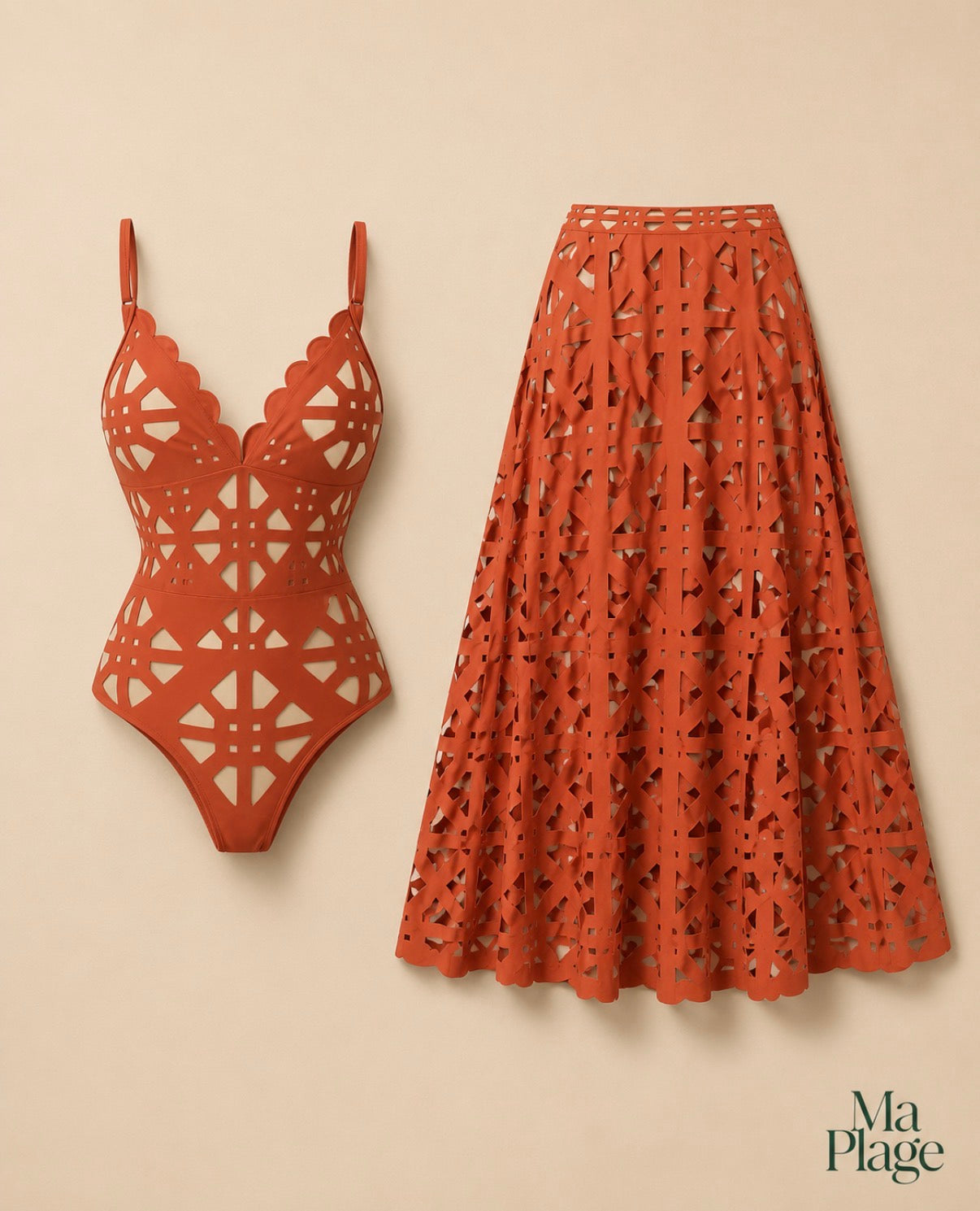 Conjunto Longo Ajourré